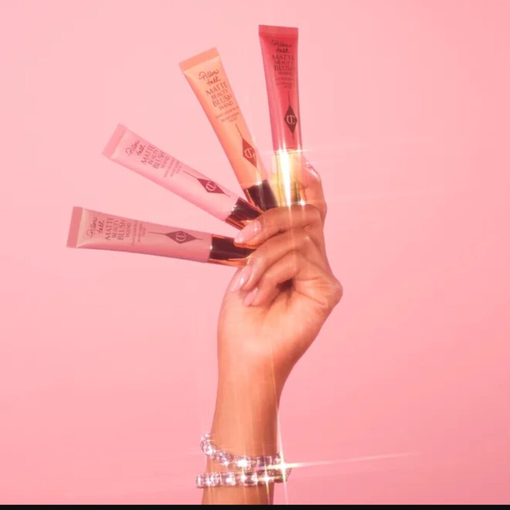 Charlotte Tilbury Matte Beauty Blush Wands: Pillow talk. Pink pop, Peach Pop.